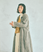 コットンウールグレンチェック　コートワンピース